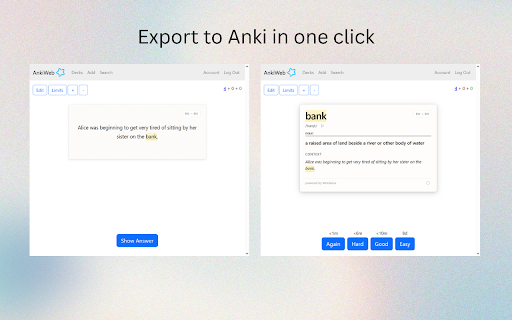 Anki Dictionary screenshot