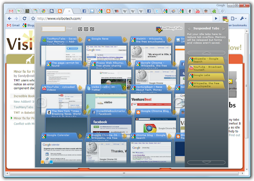TooManyTabs for Chrome screenshot