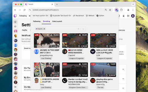 Twitch Live Chime screenshot