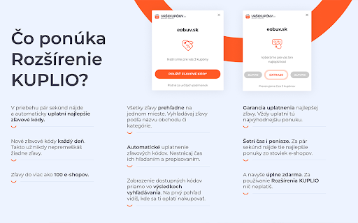 Rozšírenie KUPLIO - vyhľadávač zliav screenshot