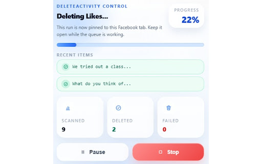 DeleteActivity screenshot
