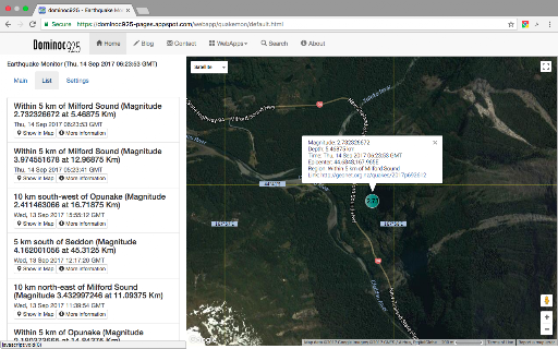 Earthquake Monitor screenshot