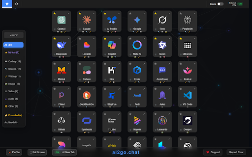 AI2GO.chat - AI Chat New Tab screenshot