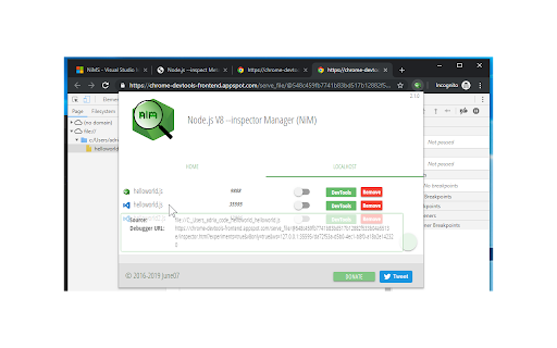 Node Inspector Manager (NIM) screenshot