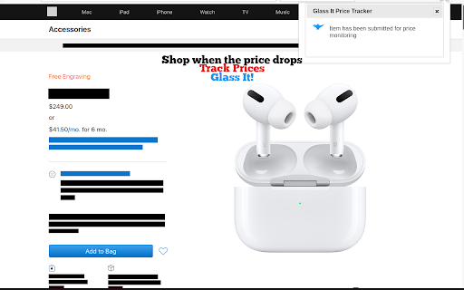 Glass It Price Tracker screenshot