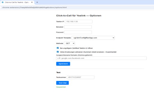 Click-to-Call für Yealink screenshot