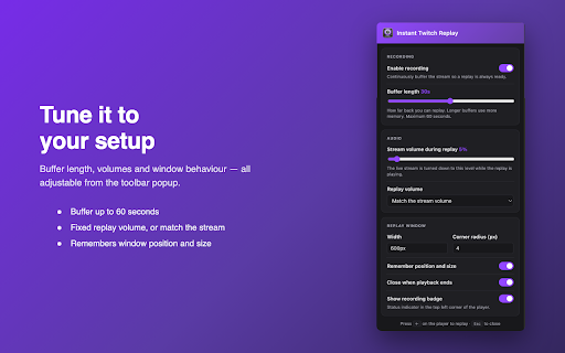 Instant Twitch Replay screenshot