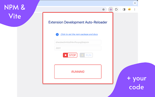 Extension Development - Auto Reloader screenshot