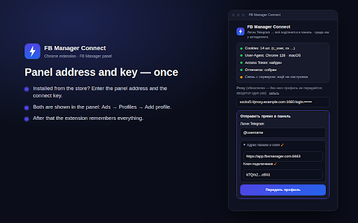 FB Manager Connect screenshot