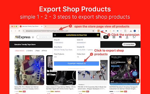 AliExpress Extractor - Export products from AliExpress™️ screenshot