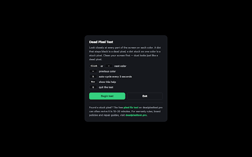 Dead Pixel Test — Screen Check screenshot