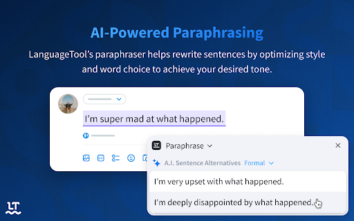 AI Grammar Checker & Paraphraser – LanguageTool screenshot