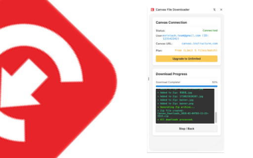 Canvas File Downloader screenshot
