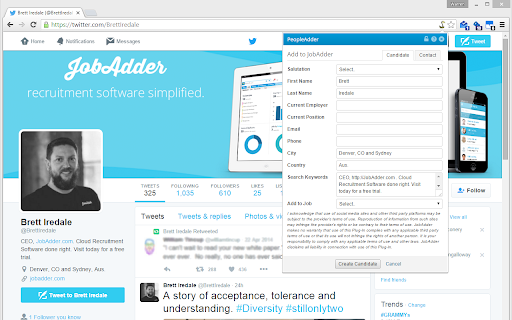 PeopleAdder screenshot