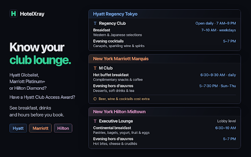 HotelXray for Hyatt, Marriott & Hilton — Live Rates, Points & Alerts screenshot