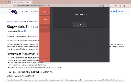 Stopwatch, Timer and Alarm screenshot