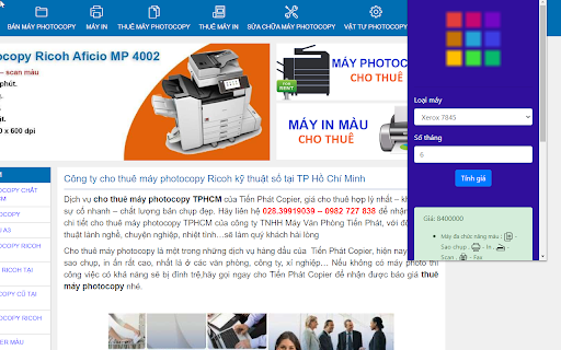 Cho thuê máy photocopy TPHCM screenshot