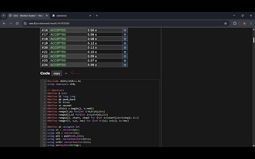 CSES EXTENSION screenshot
