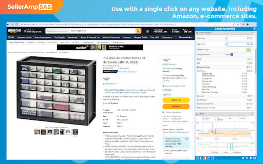 SellerAmp SAS - Amazon FBA Analysis Tool screenshot