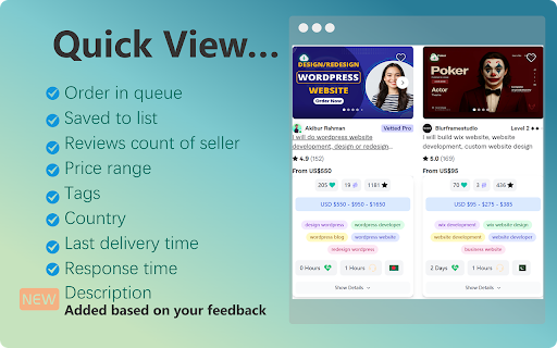 Fiverr gig analyzer - Fiverr Spy screenshot