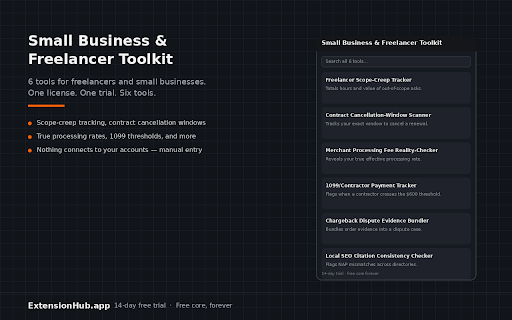 Small Business & Freelancer Toolkit screenshot
