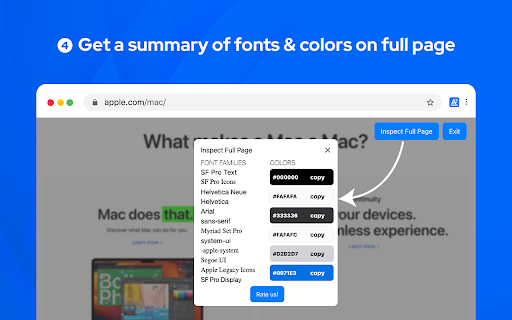 What font - font finder screenshot