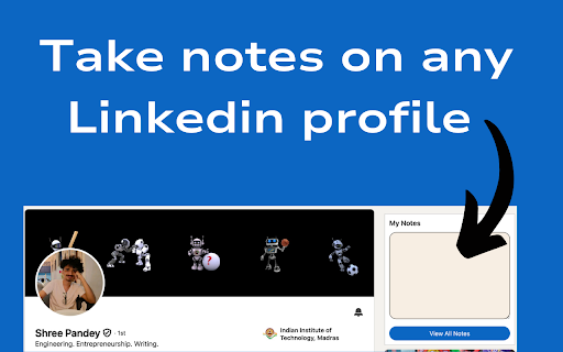 Take notes on Linkedin screenshot