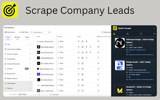 Apollo Scraper - Extract & Export Apollo B2B Leads screenshot