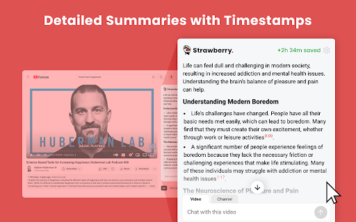 ChatGPT for YouTube – Strawberry screenshot