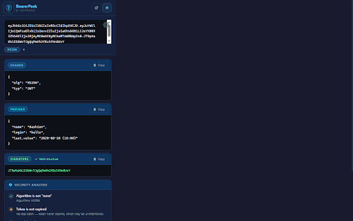 BearerPeek screenshot