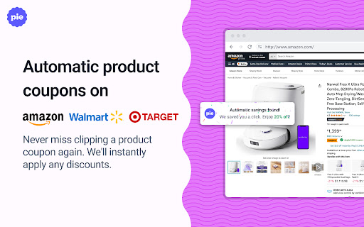 Pie Shopping: AI Cash Back and Coupons screenshot