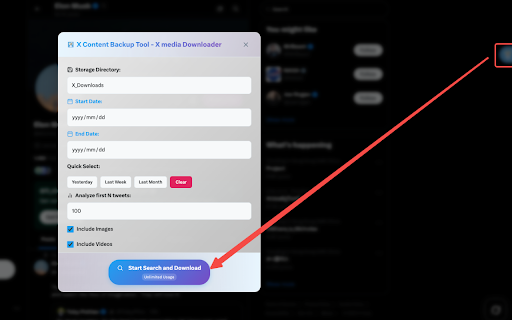 X/Twitter Content Backup Tool - X/Twitter media Downloader screenshot