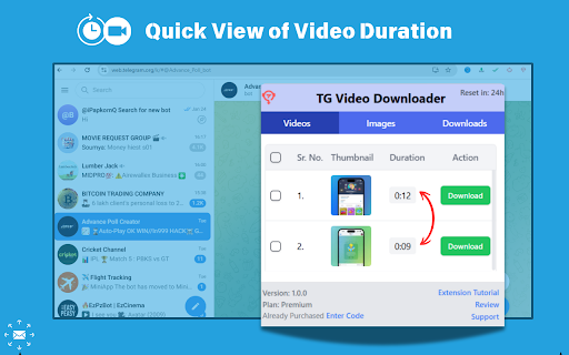 Premium Telegram Video Downloader- Download Telegram videos instantly screenshot
