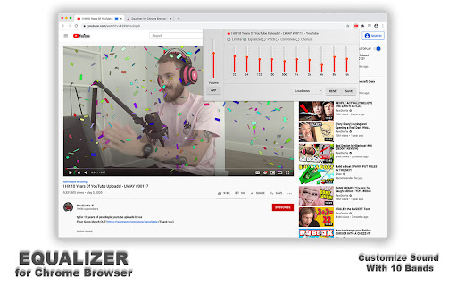 Equalizer for Chrome browser screenshot