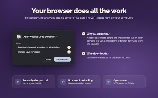 Website Code Extractor screenshot