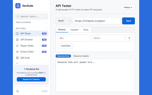 DevSuite - 25+ Web Developer Tools & API Tester screenshot