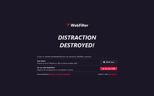 WebFilter screenshot