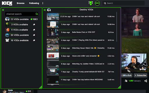 Kick VOD Downloader screenshot