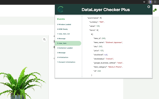 DataLayer Checker Plus screenshot