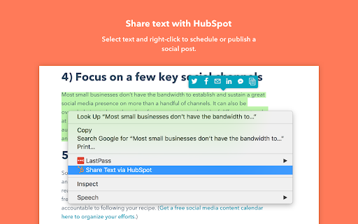 HubSpot Social screenshot