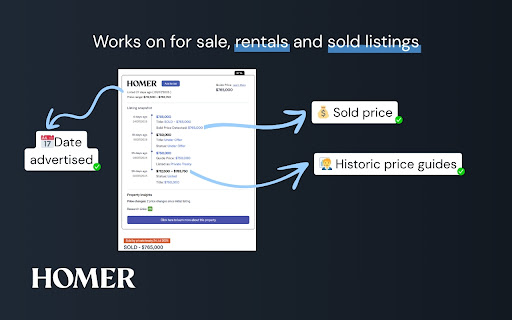 Homer (formerly KoalaData) – Property Search Extension screenshot