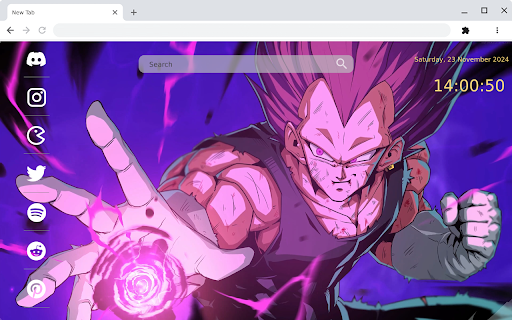 Ultra Ego Vegeta: Powerful Live Wallpaper for Chrome! screenshot