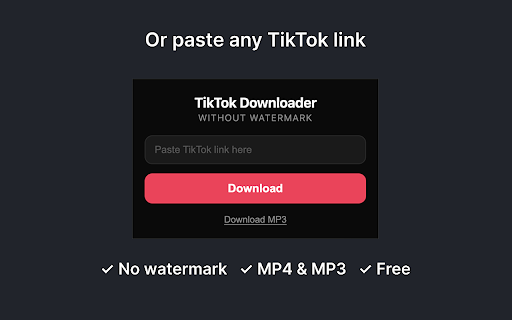 TikTok Video Downloader – No Watermark screenshot