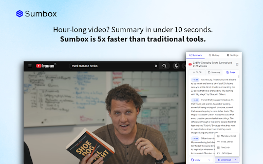 Sumbox - YouTube & web summarizer screenshot