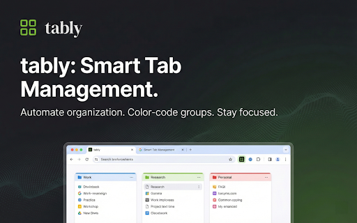 tably — Smart Tab Managment screenshot