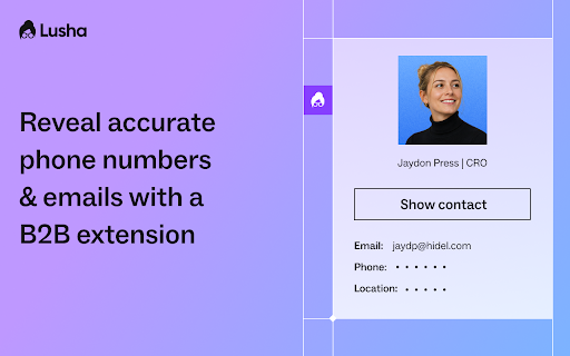 Lusha - Easily find B2B contact information screenshot