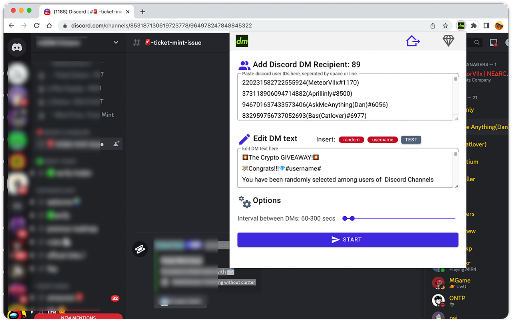 AutoDM for Discord screenshot
