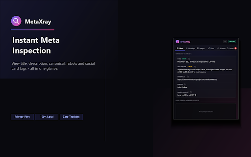 MetaXray - SEO & Metadata Inspector screenshot