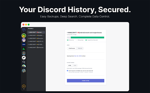 Discord Chat Exporter: Export to HTML/XLSX screenshot
