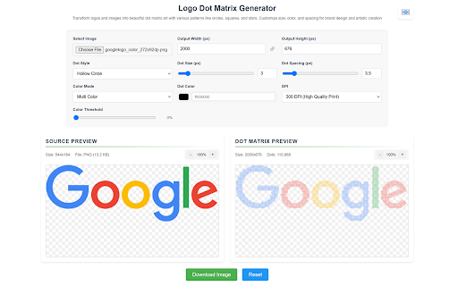 Logo图片点阵效果生成器 screenshot